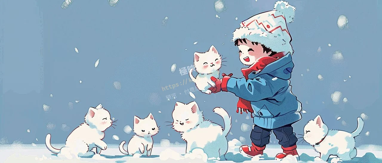 男孩小猫