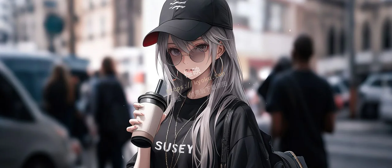 戴帽子女孩
