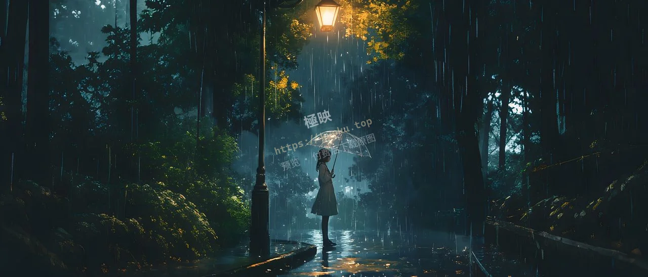 雨夜情书透明伞
