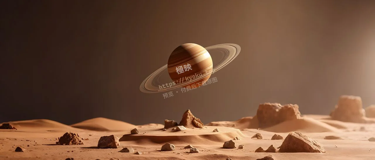 宇宙科幻土星荒漠