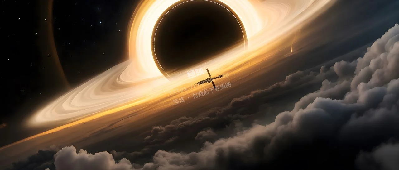 宇宙科幻黑洞空间站
