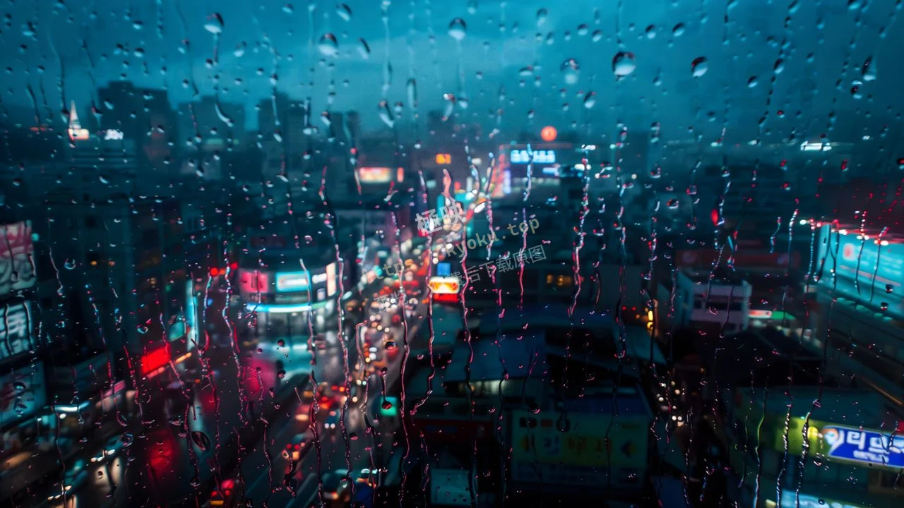 雨夜城市霓虹