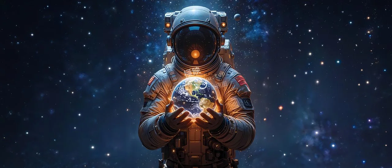 科幻宇航员插画