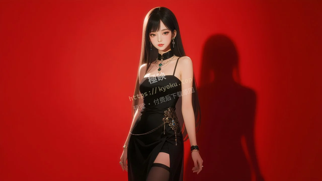 国风优雅旗袍少女