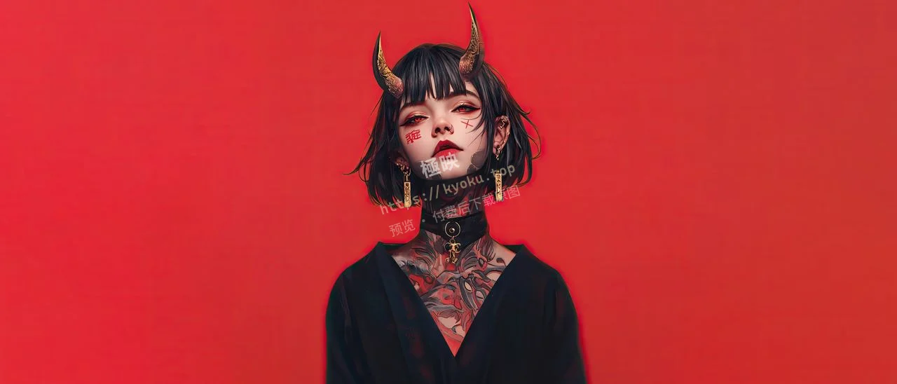 纹身酷飒少女