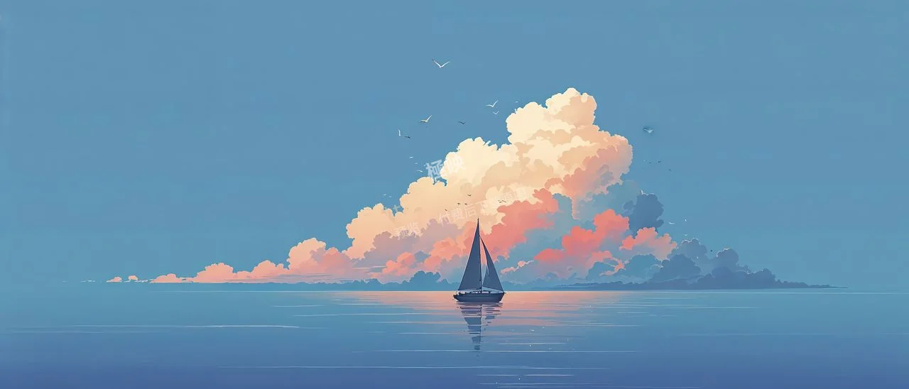 治愈系海上帆船