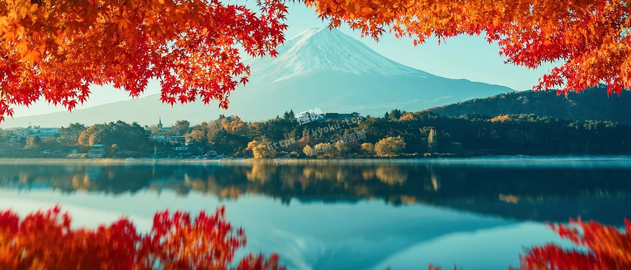 富士山红叶秋景