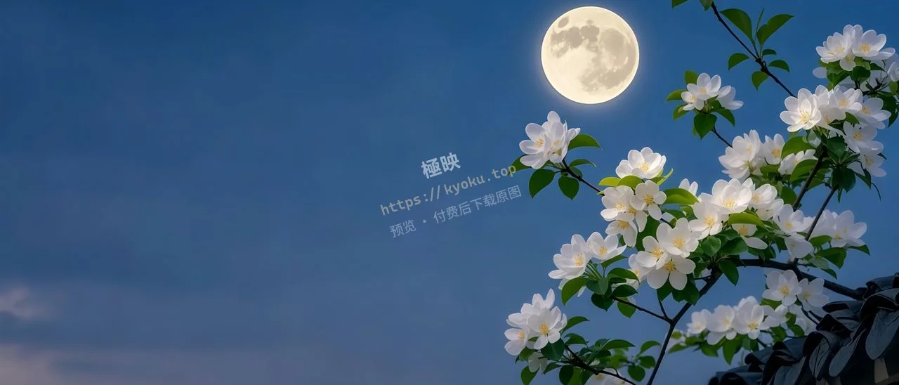 月夜白花古风意境