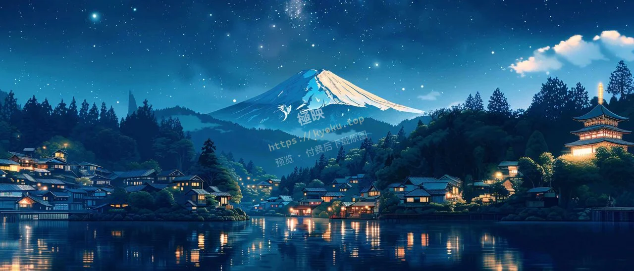 富士山夜景