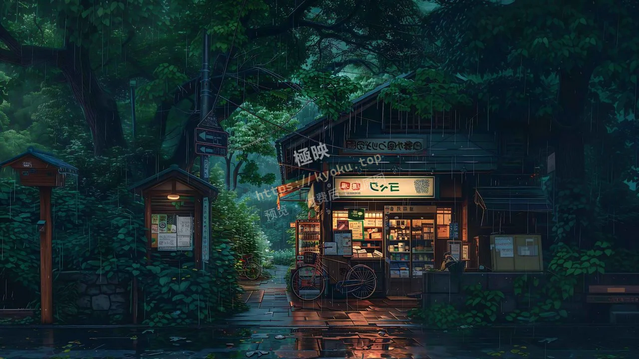 日系雨夜便利店