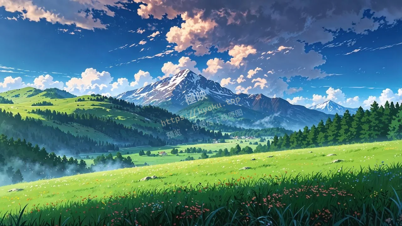 日系山水草原
