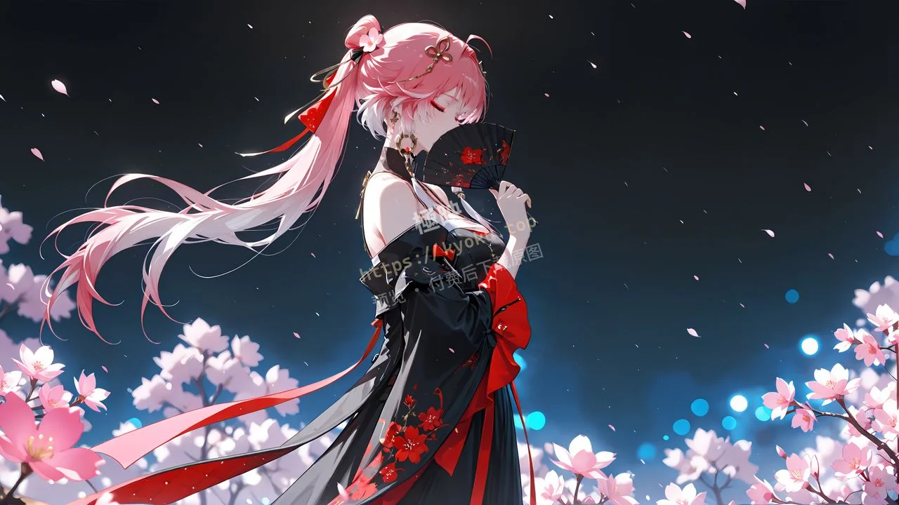 鸣潮长离樱花古风