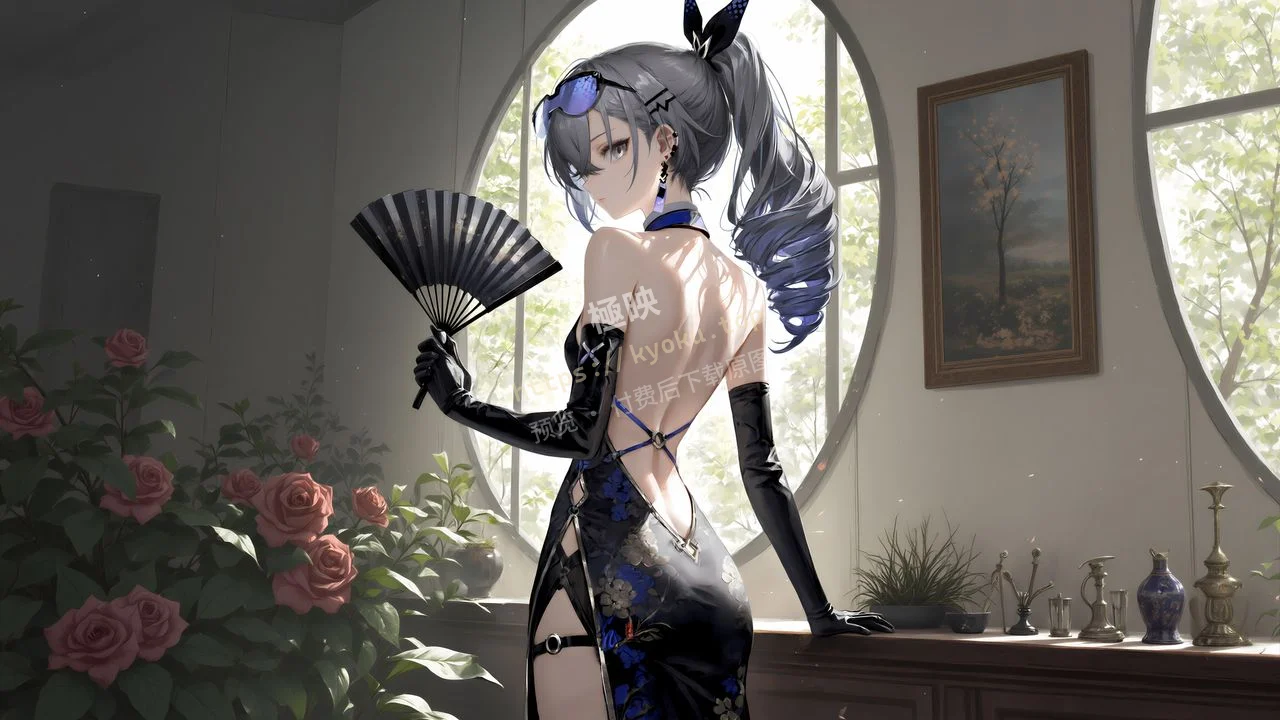崩铁银狼黑蓝旗袍风