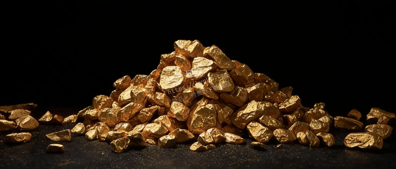 奢华金块堆黑金质感
