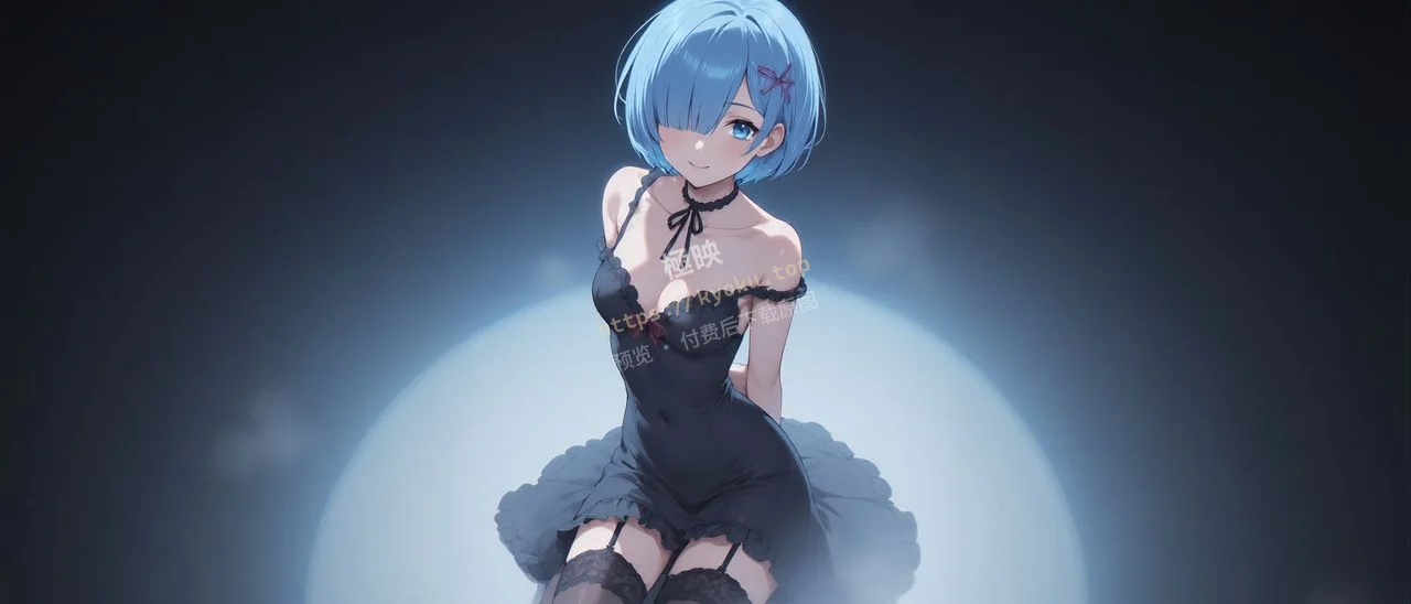 Re0蕾姆黑裙月夜