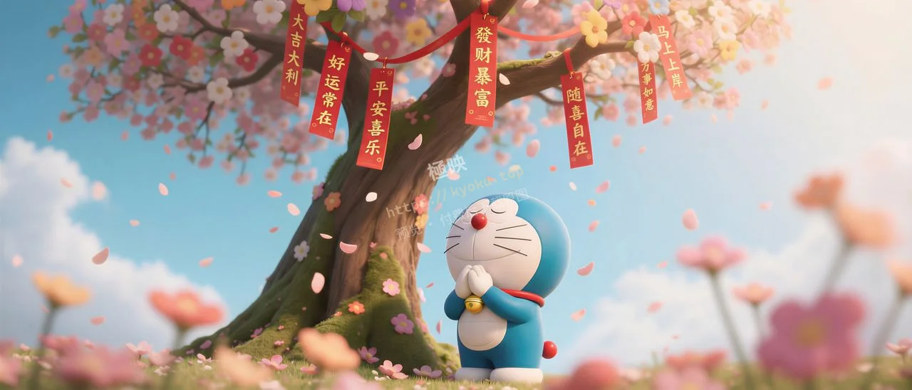 哆啦A梦花树祈福