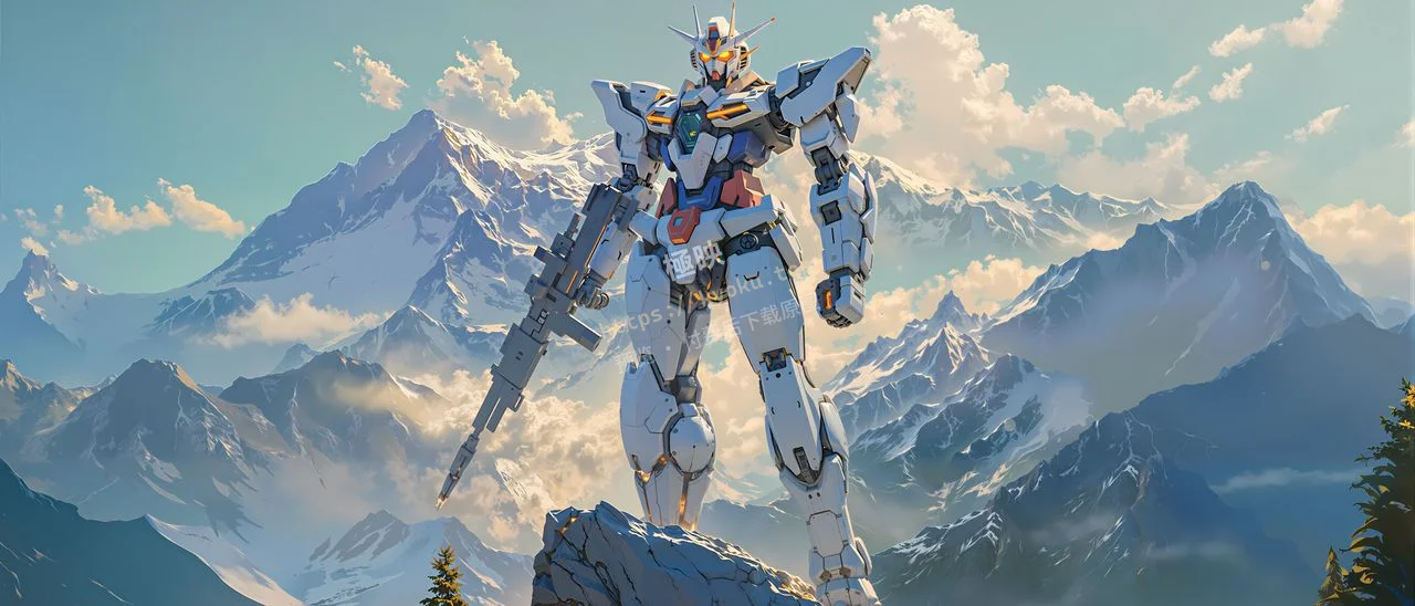 雪巅机甲高达科幻风