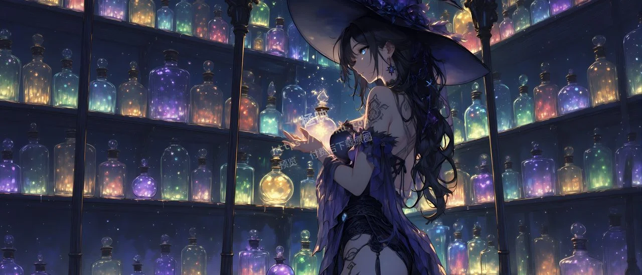 暗黑女巫魔法药瓶
