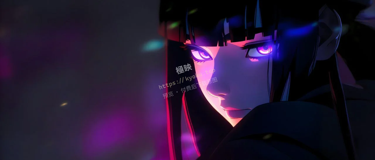 紫瞳少女霓虹酷飒