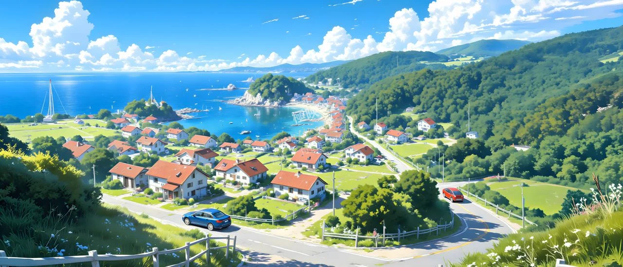 清新海边小镇治愈