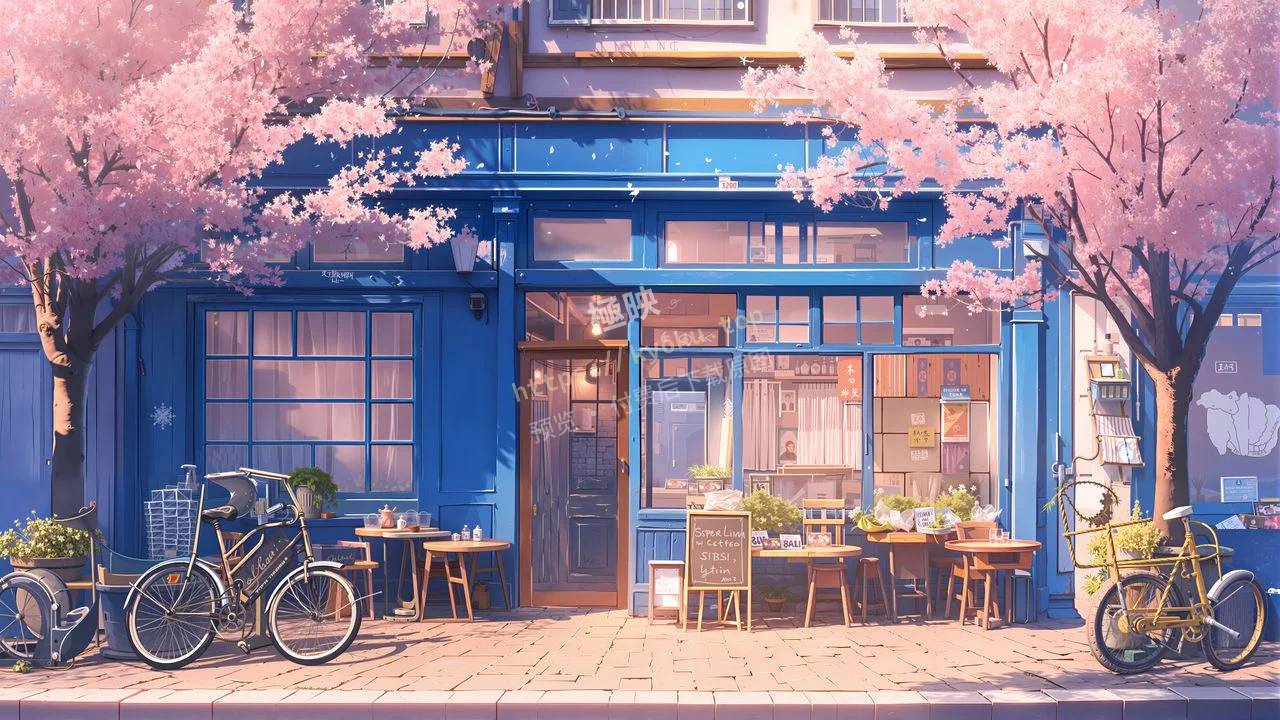 春日樱花蓝色小店