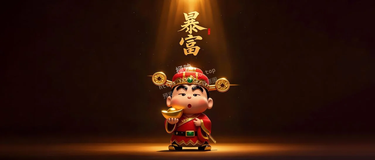 蜡笔小新财神暴富招财