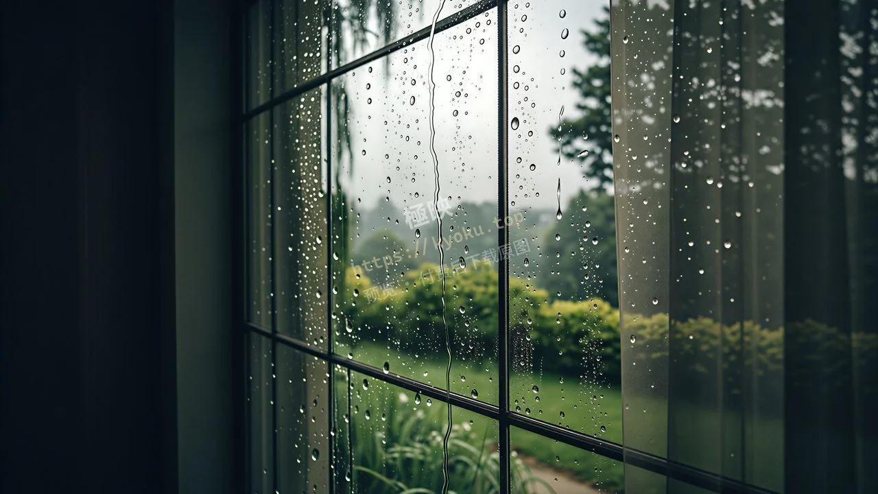 雨天玻璃窗氛围感