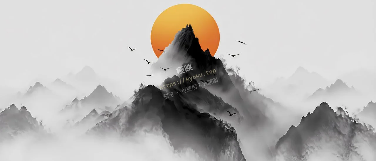 极简水墨国风禅意