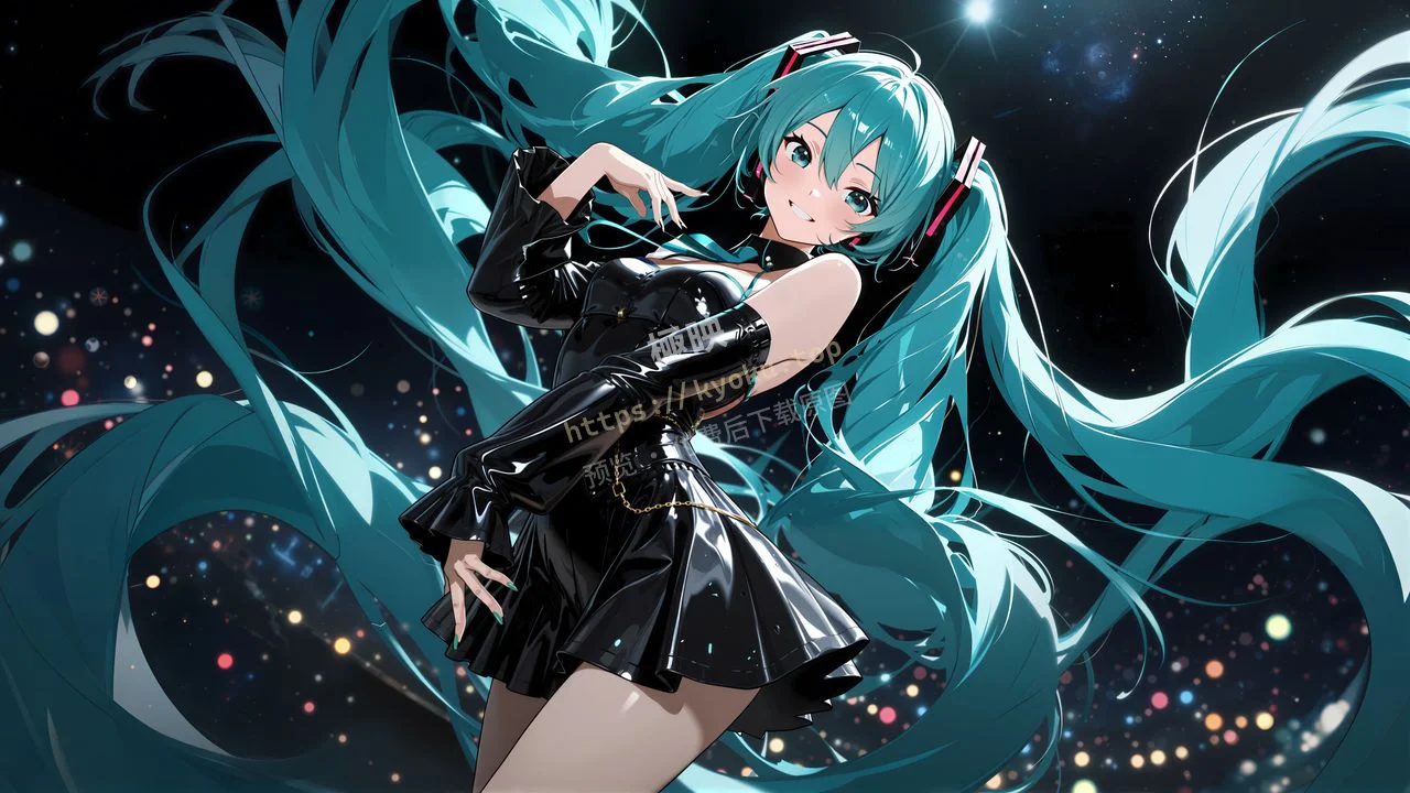 初音未来酷飒皮衣