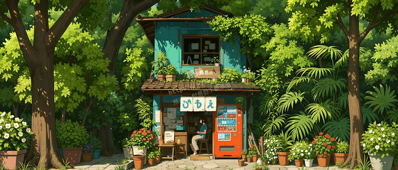 夏日治愈森林小店