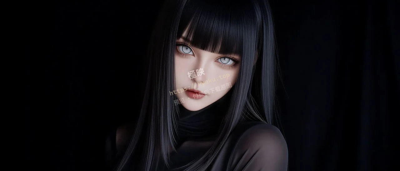 高级冷调黑发少女