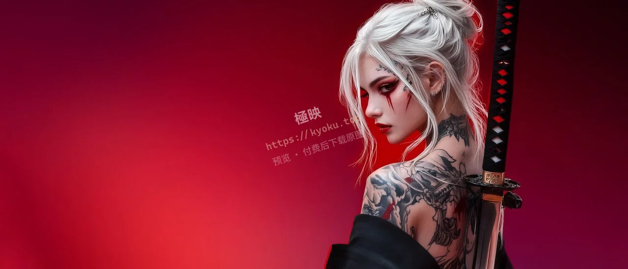 暗黑白发女武士
